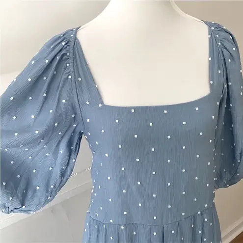 Moon River Anthropologie Medium Midi Dress Fall Boho Cottage tie back Prarie