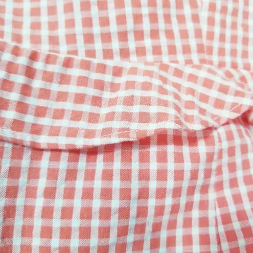 Gal Meets Glam Gingham Ruffle Logan Jumpsuit Wide Leg Square neckline