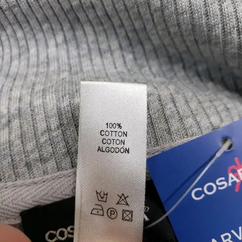 Cosabella Women's Marathon Co Pima Cotton Jacket Heather Gray Size Medium NEW