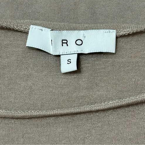 IRO Women’s Size S Beige Tan Dalia Ruffled Sides Jersey Shirt Top