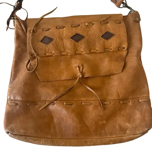 Talbots McFadin Sisters Leather  Western Crossbody Bag  Southwestern Navajo Aztec - Image 1