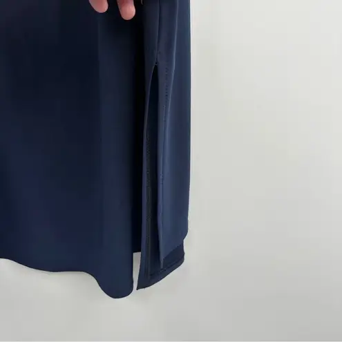 Clara Sun Woo Navy Blue Scoop Neck Cold Shoulder Tunic Top Sz 1X