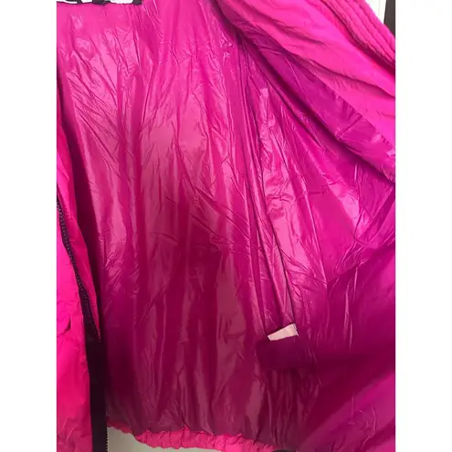 OOF WEAR Women's Neon Pink Long Sleeve High Neck Puffer Coat Size 38