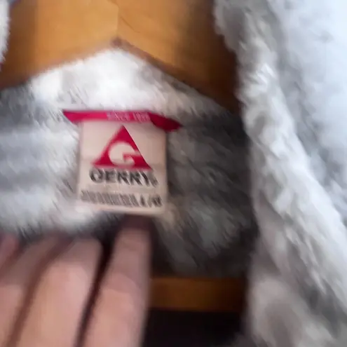 Gerry Fleece Pullover Sweater Aztec Southwestern Size Large Fuzzy Cozy Comfy White