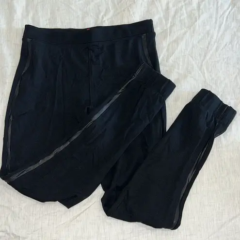 Spanx  Jogger Leggings Faux Leather Black Size Medium