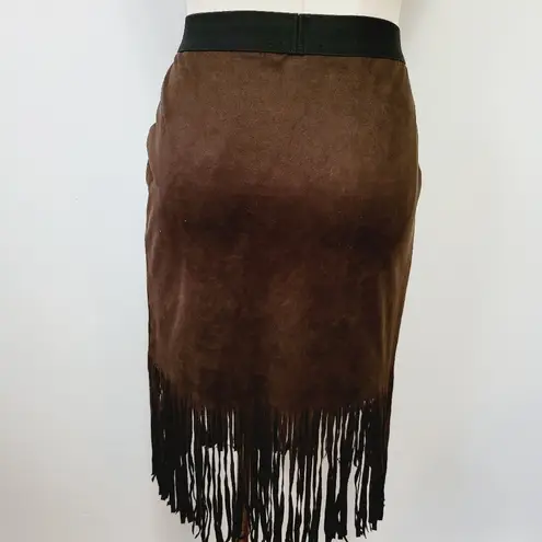 Karen Kane brown faux suede pencil skirt size small