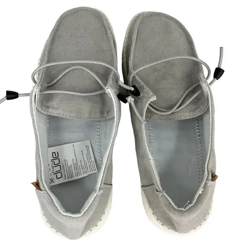 Hey Dude Wendy Chambray Light Grey 10 Slip On Shoes