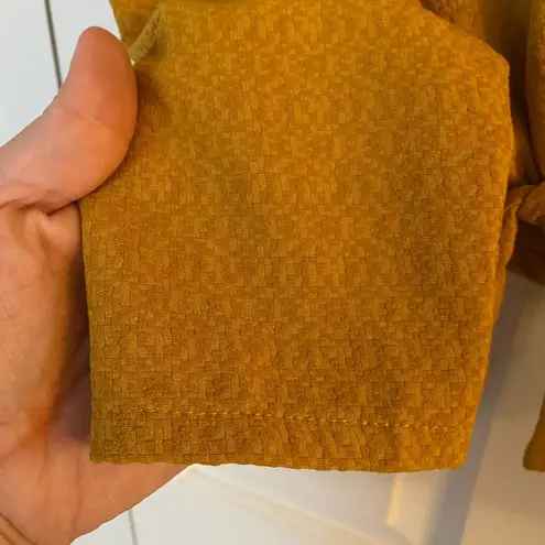 ASTR the Label Mustard Yellow Tie Front Crop Top, Size Small