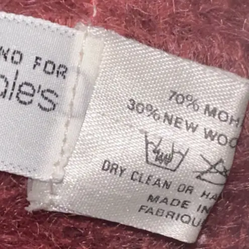 Vintage Burnt Orange Color Bloomingdale's Mohair & Wool Scarf Made in Scotland