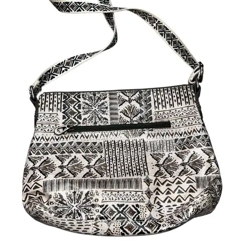 Sakroots Coated Canvas Embroidered Crossbody Purse Bag
