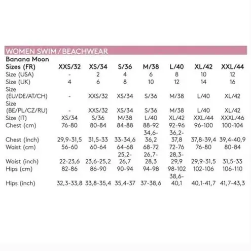 NEW Banana Moon watermelon red tie side bikini bottom with seashell, size 42