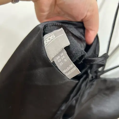 ASOS  Black Backless Strappy Dress - Size 6