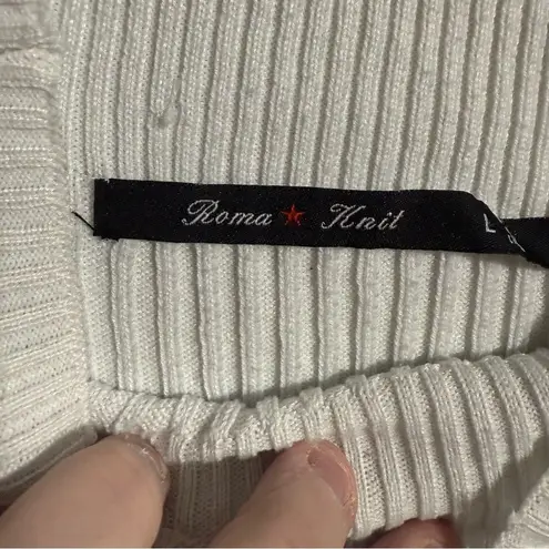 Roma Gray Cowl Neck Sweater with Strappy Sleeves Size undefined