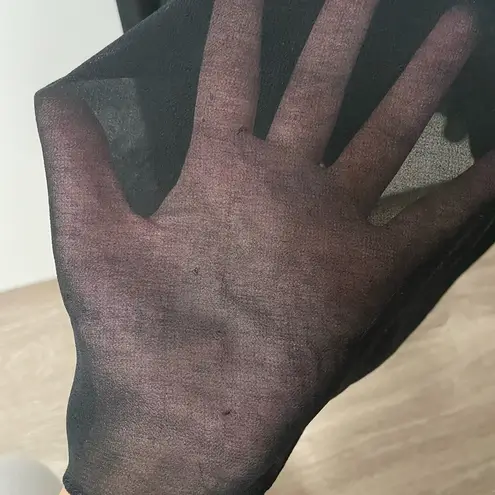 Sandro black&white lace-top mid-dress