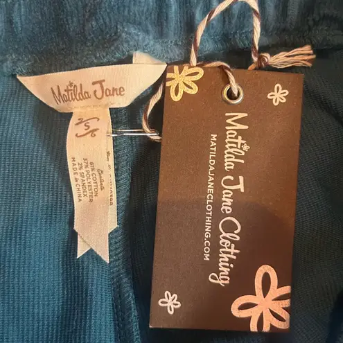 Matilda Jane NWT Dark Teal Soft Corduroy Pants Size Small