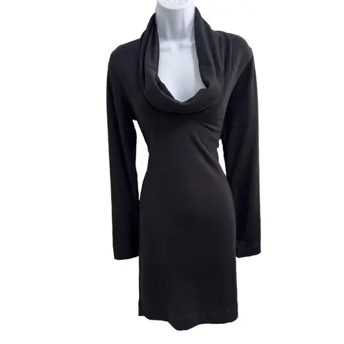 Go Couture Go‎ Couture Black Long Sleeve Cowl Neck Cozy Soft Sweater Dress XL black tie
