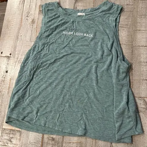 Women’s Garage Medium Green Never Look Back Tank Top Shirt