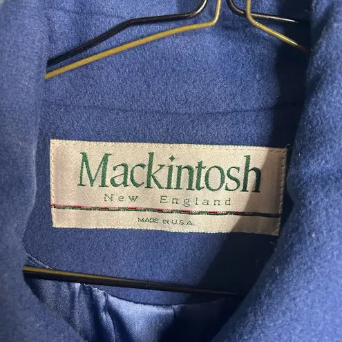 Vintage Mackintosh Women's Elegant Periwinkle Blue Wool Winter Coat | 14P