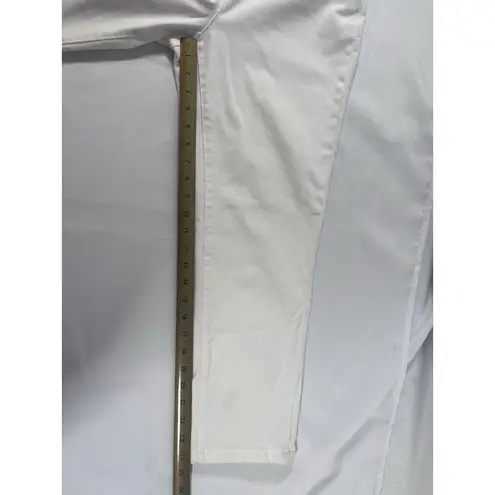 J. McLaughlin Jeans White Stretch Denim Crop Gold Hardware Size 12 Coastal