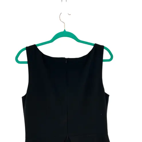 Black Halo Black Halo Kasia Peplum Cropped Jumpsuit Sleeveless Ruffle Black Size 12