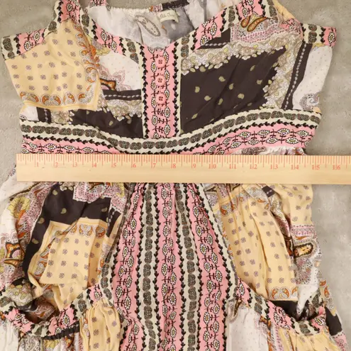 Matilda Jane Perfectly Paisley Maxi Dress Patchwork Boho Pockets size Medium