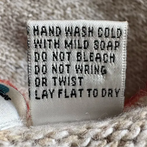 Vintage Wool Blend Sweater Beige Knit Cozy Classic Style fall large Tan