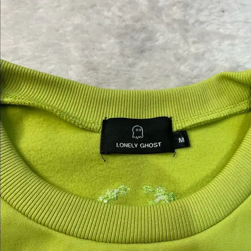 Lonely Ghost  Lime Green Pullover Logo Sweatshirt Pickleball