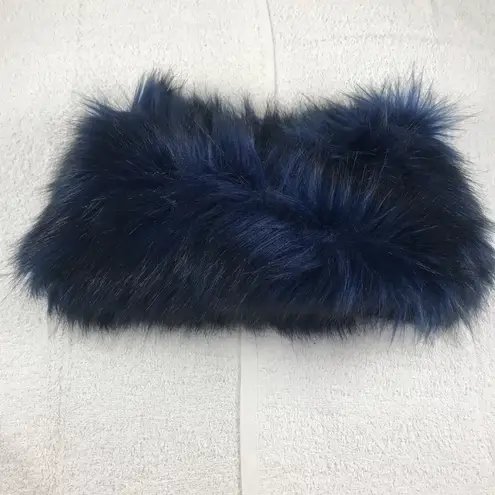 Head Faux navy blue fur Boa piece