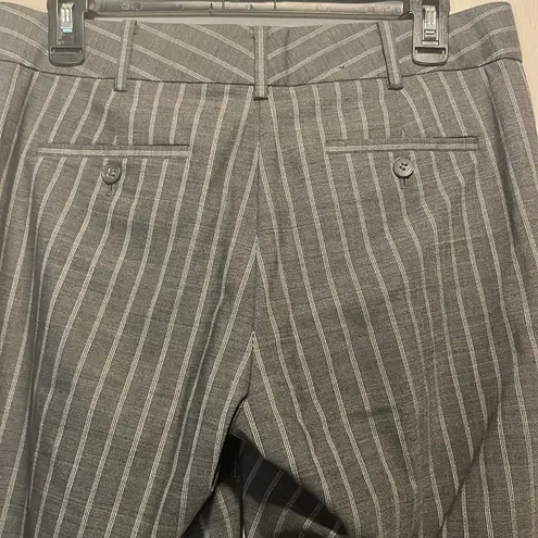 Club Monaco - Wool Blend Flare Grey Stripe Pattern Dress Pants Slacks- Size 6