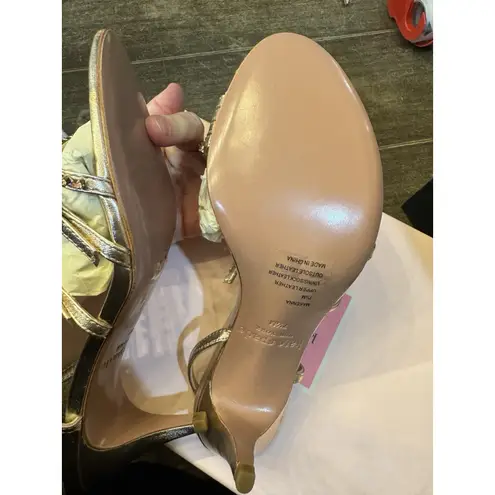 Kate Spade New York Women's Size 7.5M 258280 Makenna Crystal Sandals Rose Gold