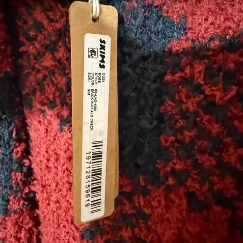 SKIMS NWT  Red and Black Cozy Robe