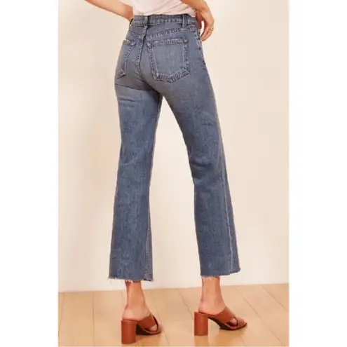 Reformation  Fawcett High Rise Wide Leg Crop Denim Jeans in Celtic Wash