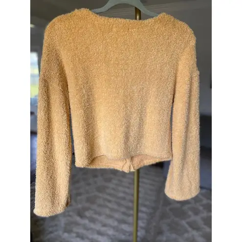 Ginger G  Buttery Soft Cardigan Cropped Fuzzy Sherpa Cozy Autumn Winter Pumpkin S