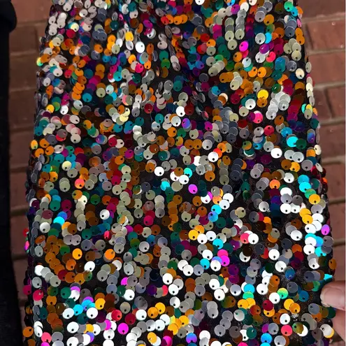 Flying Tomato A. Calin  Sequin Balloon Sleeve Sweater Sparkle Holiday Size Medium