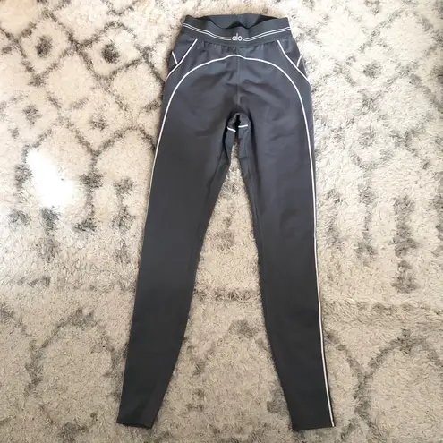 Alo Yoga Airbrush High-Waist Heart Throb Legging Steel Grey XXS