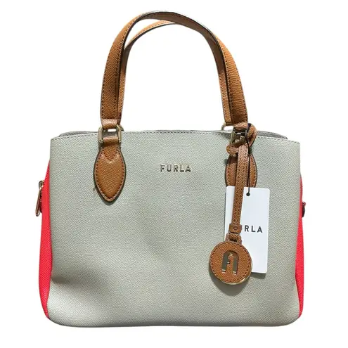 Furla Minerva S Tote Vitello Andromeda Colorblock Leather NWT