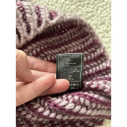 Steve Madden  Terra Mock Neck Ribbed Knit Sweater In Mulberry Size M