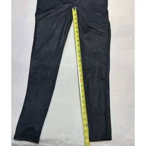 Seven7 Women's Black Ultra High Rise Coated Sculpting Legging - Size Medium