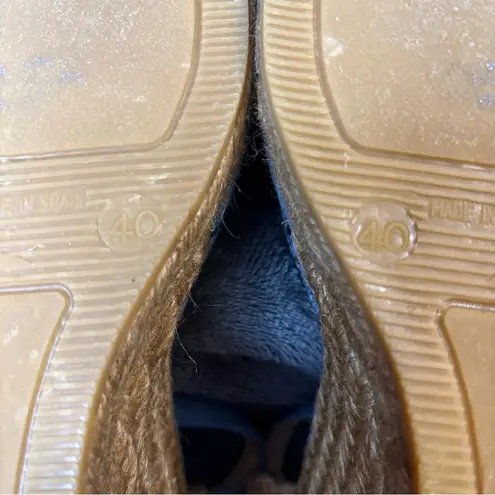 Viscata Barcelona Estartit Canvas Espadrille Wedge Heel Sandals Sz 40 Closed Toe Blue