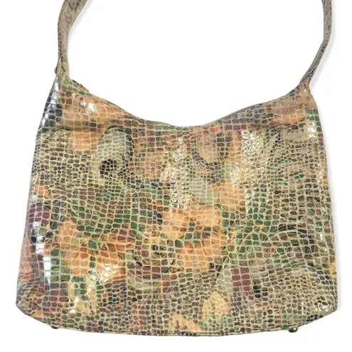 Vintage Bags by Pinky Genuine Leather Floral Shoulder Bag