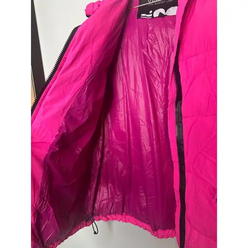 OOF WEAR Women's Neon Pink Long Sleeve High Neck Puffer Coat Size 38