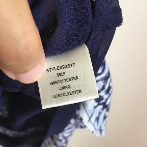 Skies Are Blue Stitch Fix Sleeveless Dress Belted Printed Lined Womens S…