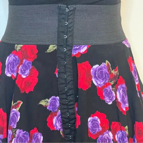 None Floral Tulle Skirt - Rose Print with Tutu Layers. Size XS