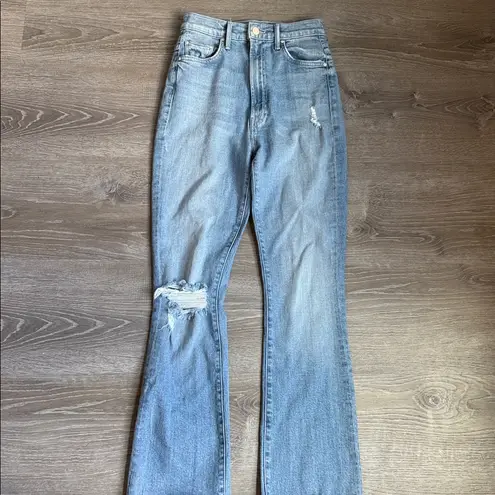 MOTHER The Tippy Top Insider Ankle Fray Sippin' Sweet Tea Jeans 26 Blue