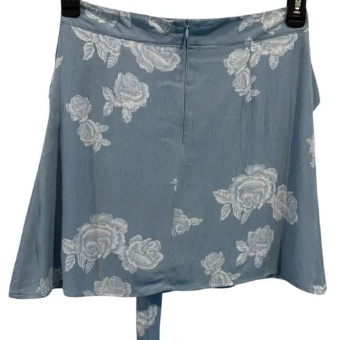 NWT Sadie & Sage Light Blue Faux Wrap Skirt