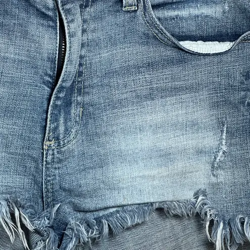 Kancan Jean Shorts Distressed Short Size 7/27 Preppy Beach Resortwear Blue Size undefined