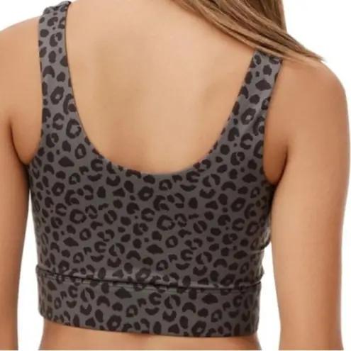 Anthropologie  All Fenix Sports Charcoal Leopard Jagger Long Bra size medium bra