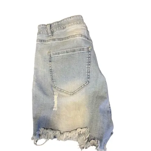 American Bazi Distressed Stretch Jean Shorts Size 1X Size 16-18