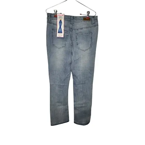 Dollhouse Women's Jeans High Rise Flare Distressed Light Wash Denim Sz. 30 NWT