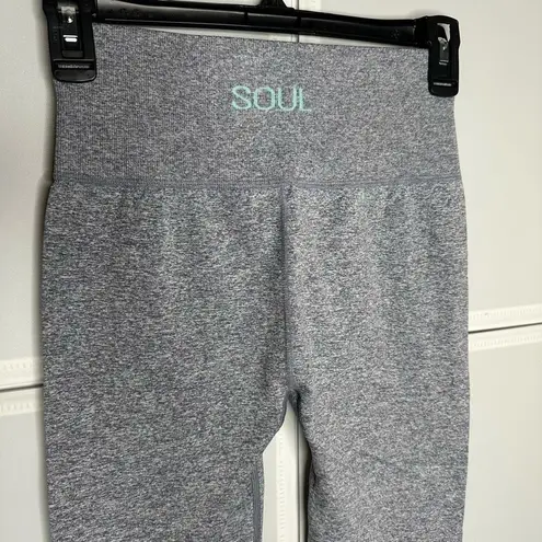 SoulCycle SOUL BY  Seamless Skull Jacquard Tight Grey Blue Size Small